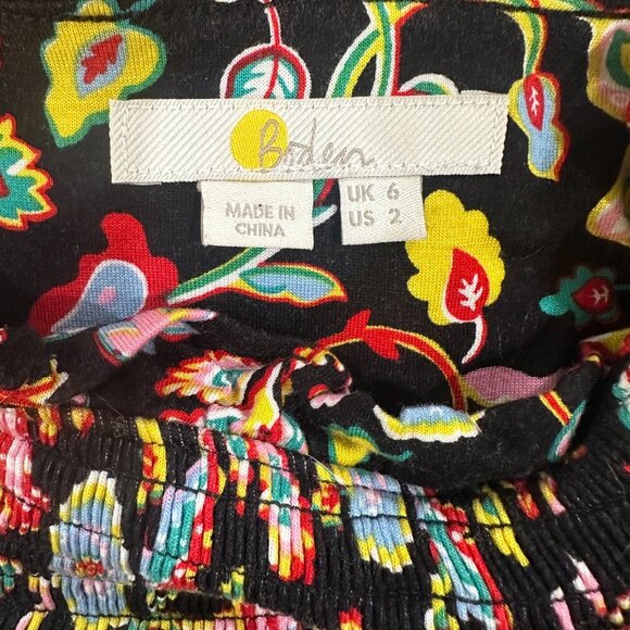 Boden Smocked Neck Jersey Top - Picture 7 of 9